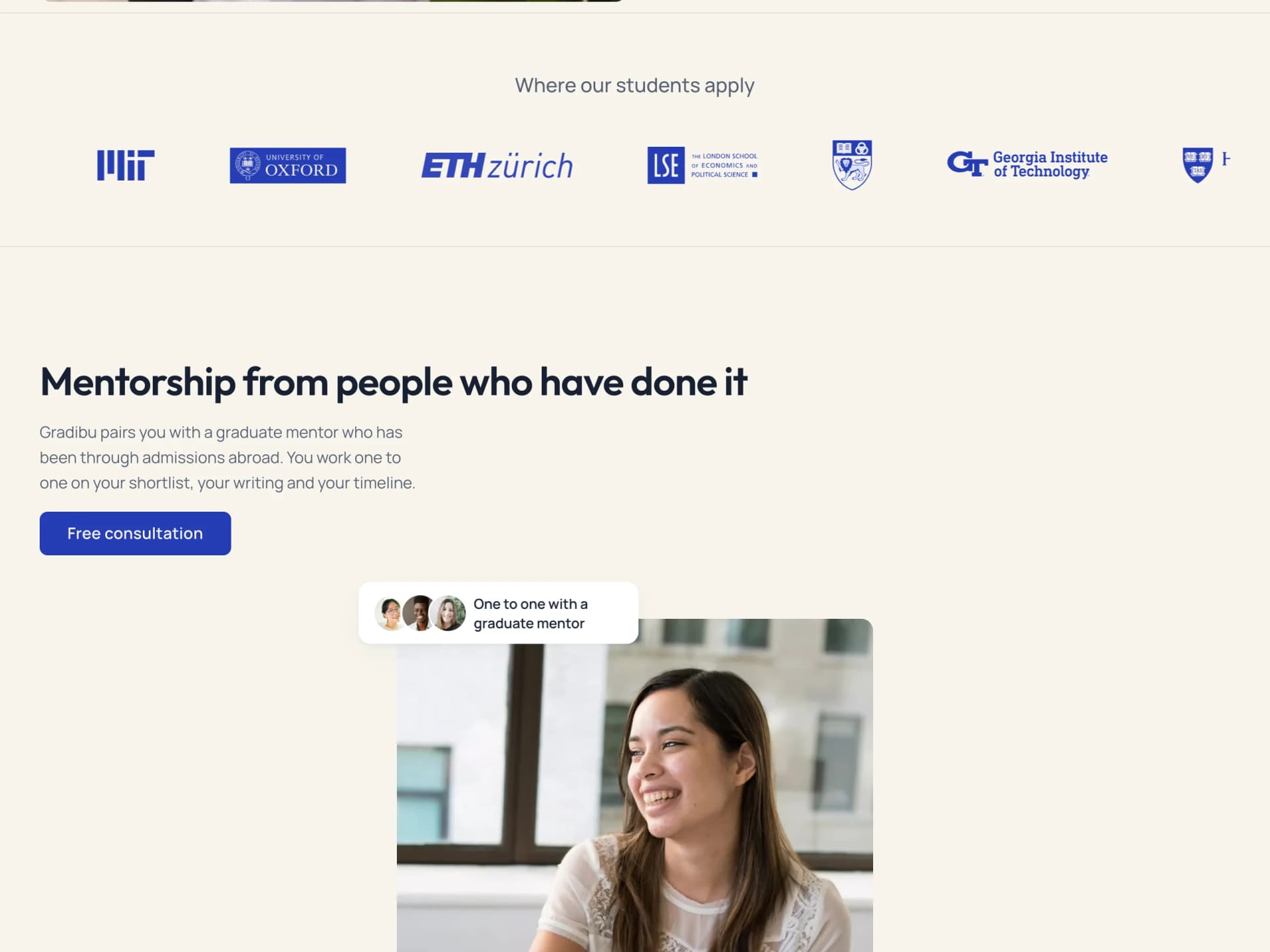 Gradibu: brand and website: screen 2