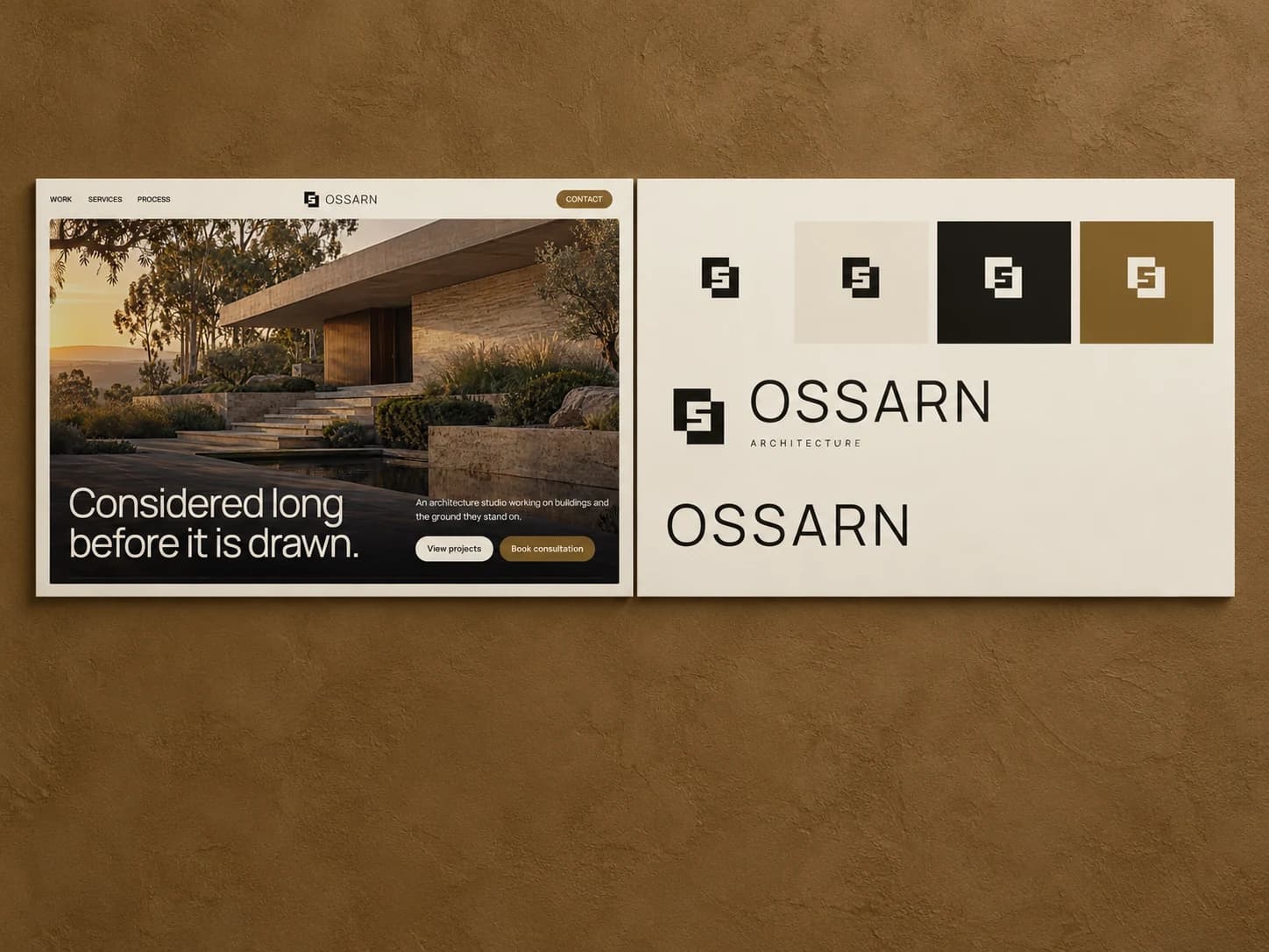 Ossarn: brand and website: homepage